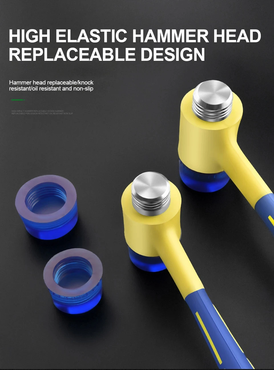 Rubber Hammer 25/30/35/40/45mm Double Head - Image 12