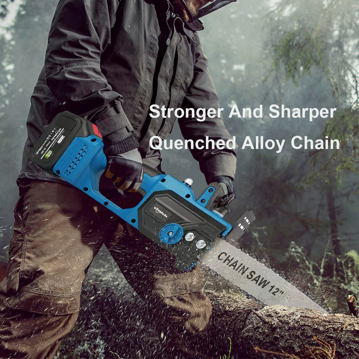 12 Inch Brushless Electric Chainsaw, Cordless For Makita battery - Image 6