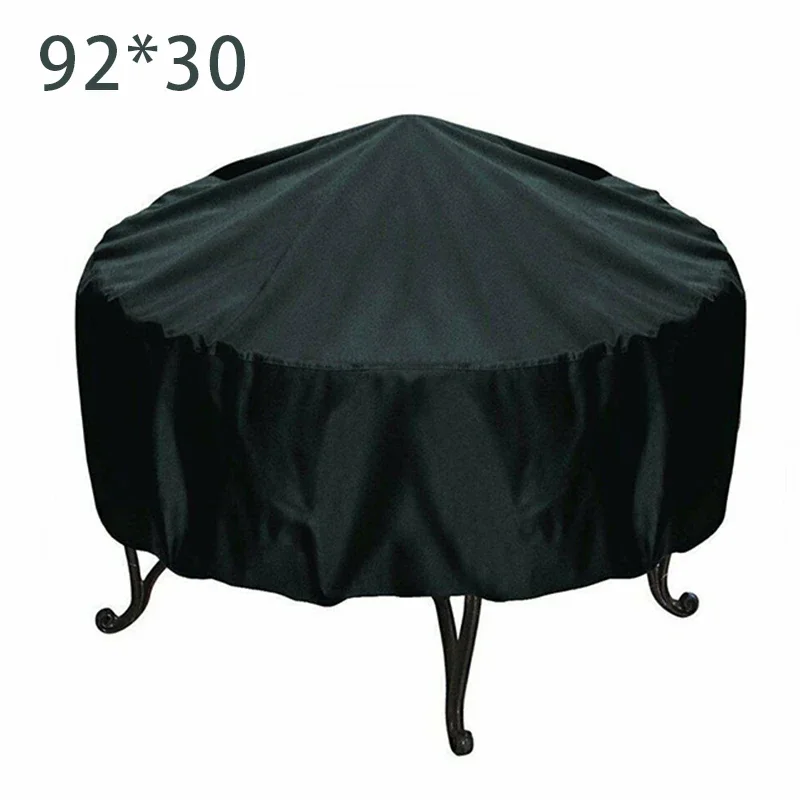 Fire Pit Cover Round Brazier Stove Cover Waterproof Windproof Sun Protection For Outdoor Garden Furniture Sets Muebles De Jardín - Image 5