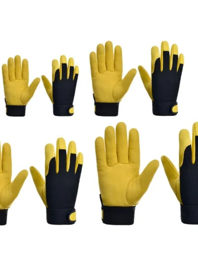 Portable Utility Work Gloves for Men Women Gardening Gloves Imitation Sheepskin Dexterity Breathable Design Yellow Dropship