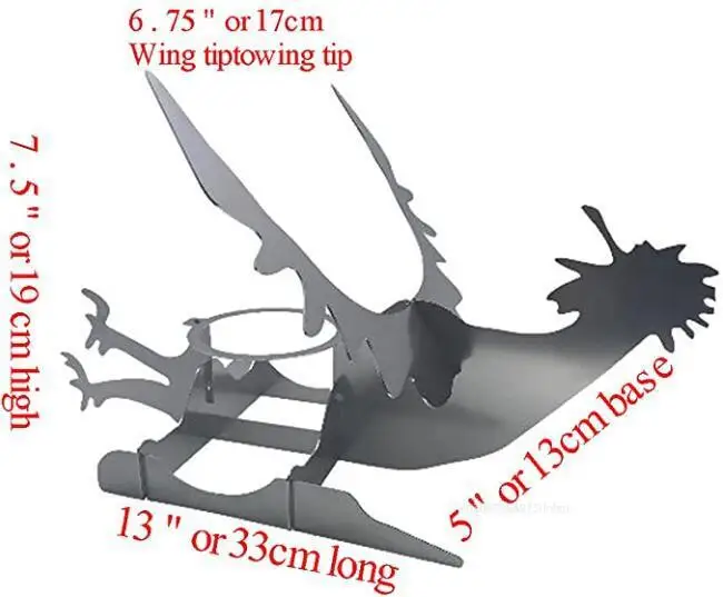 1 Set Portable Chicken Stand American Motorcycle BBQ Grill Stainless Steel Barbecue Rack Holder - Image 11