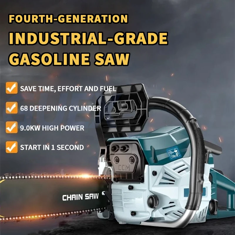 High-Power Chainsaw 9900W Logging Saw 87CC 4-Stroke Gasoline Chain Saw - Image 6