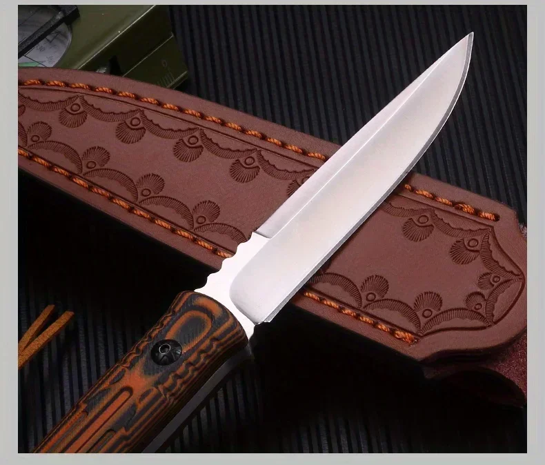 Survival Fixed Blade Knife Leather Sheath High Quality - Image 16