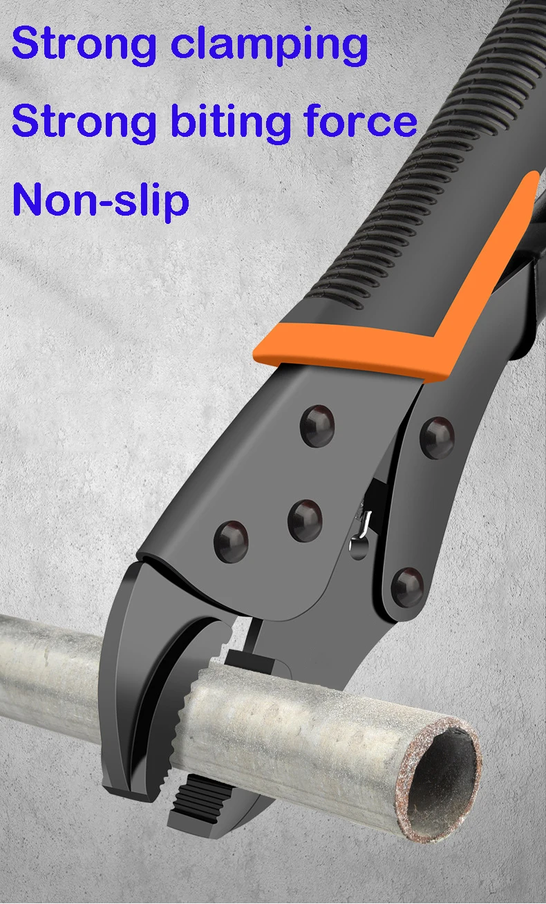 7/9/10" Multi-Function Locking Pliers Round/Straight Mouth Pipe Wrench - Image 20