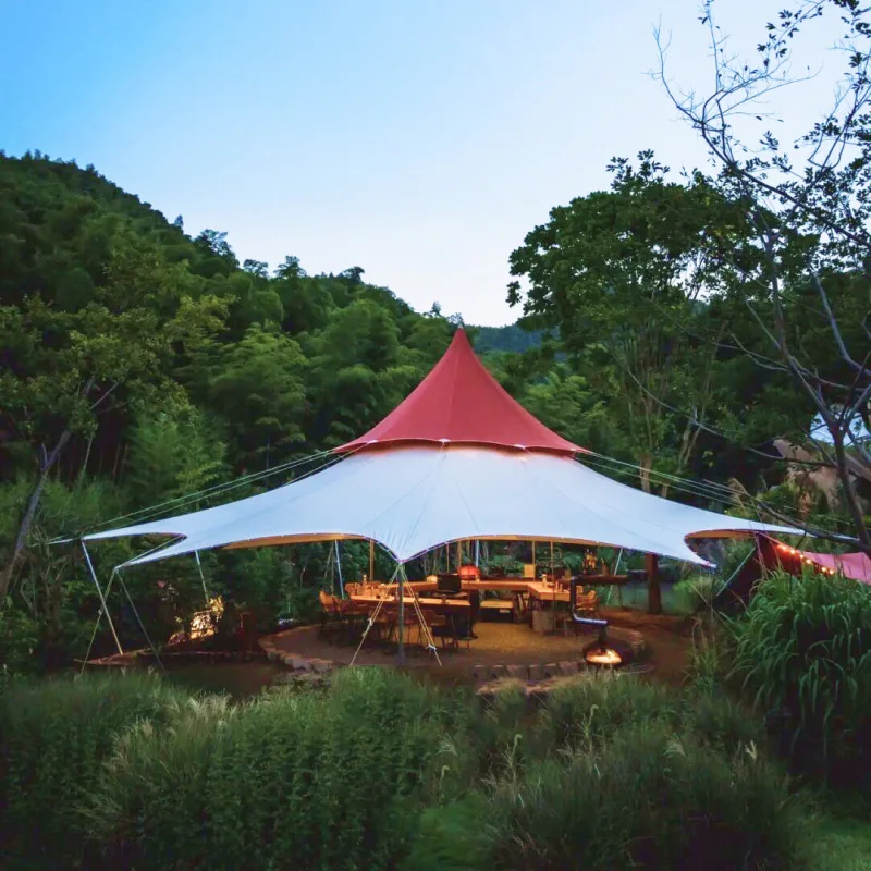 Large Outdoor Double-top Sunshade Tent Canopy Camping Scenic Area Team Building Reception Wedding Banquet Restaurant Hotel - Image 4
