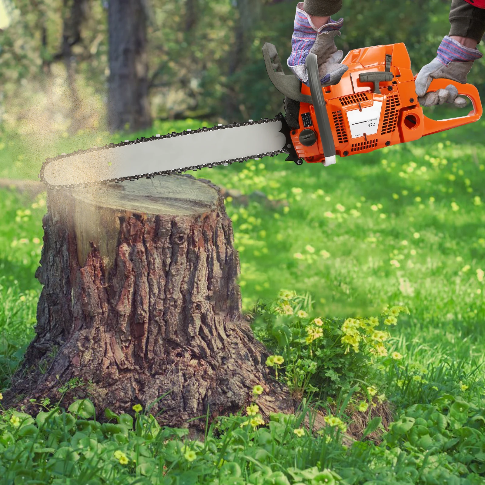 72CC 24 Inch Gas Chainsaw 2-Stroke Portable Gasoline Powered Chain Saw