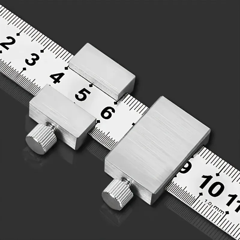 Adjustable Steel Ruler Stopper Professional Measuring Tool - Image 2