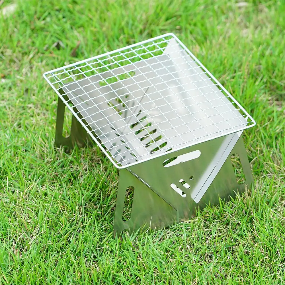 Stainless Steel Incinerator Grill BBQ Charcoal Stove Outdoor Equipment Portable Supplies Camping Stove Folding Picnic Kitch P2R4 - Image 3