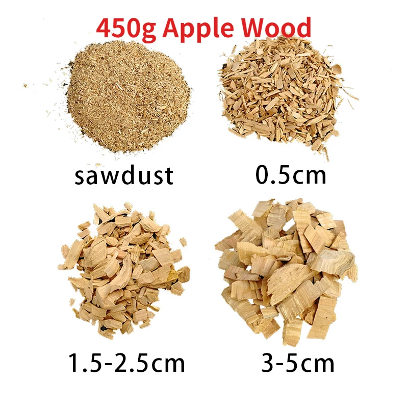 450g Apple Wood Chips For Smoke Generator Smoking Sawdust Wooden BBQ Tools Grilling Chunks Flavor Cook for Bacon - Image 2