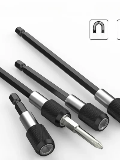 1PC/2PCS/3PCS 1/4 Inch Quick Hex Shank Release Magnetic Electric Screwdriver Extension Bit Holder