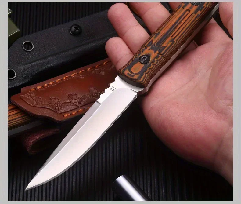 Survival Fixed Blade Knife Leather Sheath High Quality - Image 15