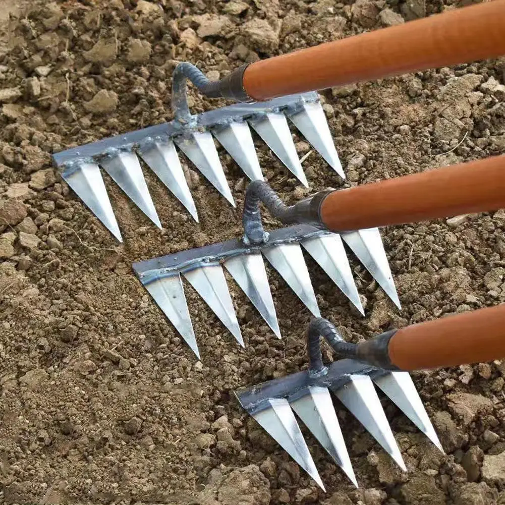 Gardening Hoe Weeding Rake Steel Farm Tool - Image 3