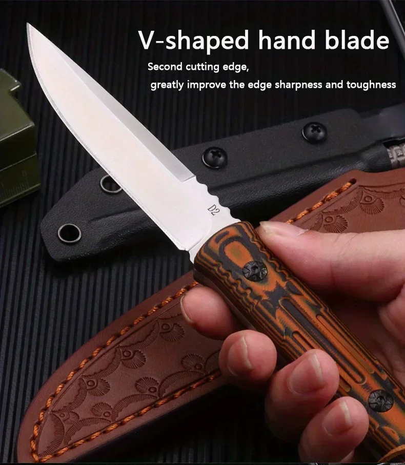 Survival Fixed Blade Knife Leather Sheath High Quality - Image 11