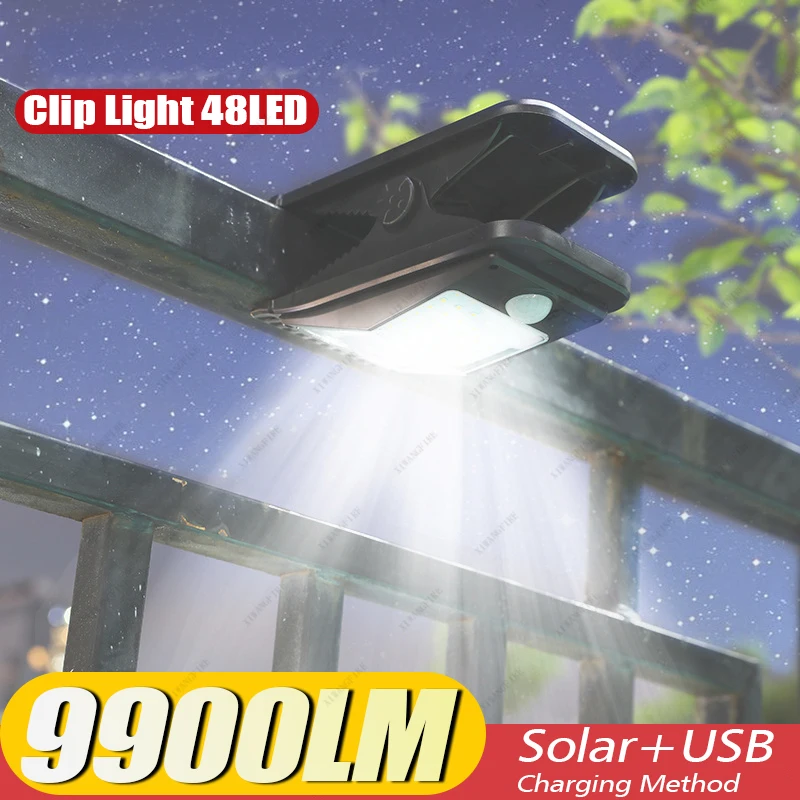 Outdoor Motion Sensor Solar LED Clip Lights