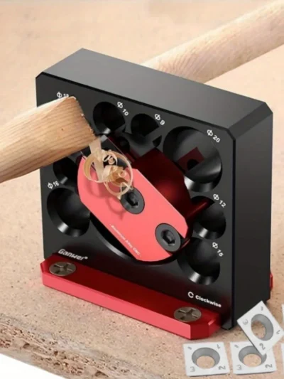 Adjustable Dowel Maker Jig 8mm-20mm with Carbide Blades Woodworking Electric Drill Milling Dowel Round Rod Auxiliary Tool