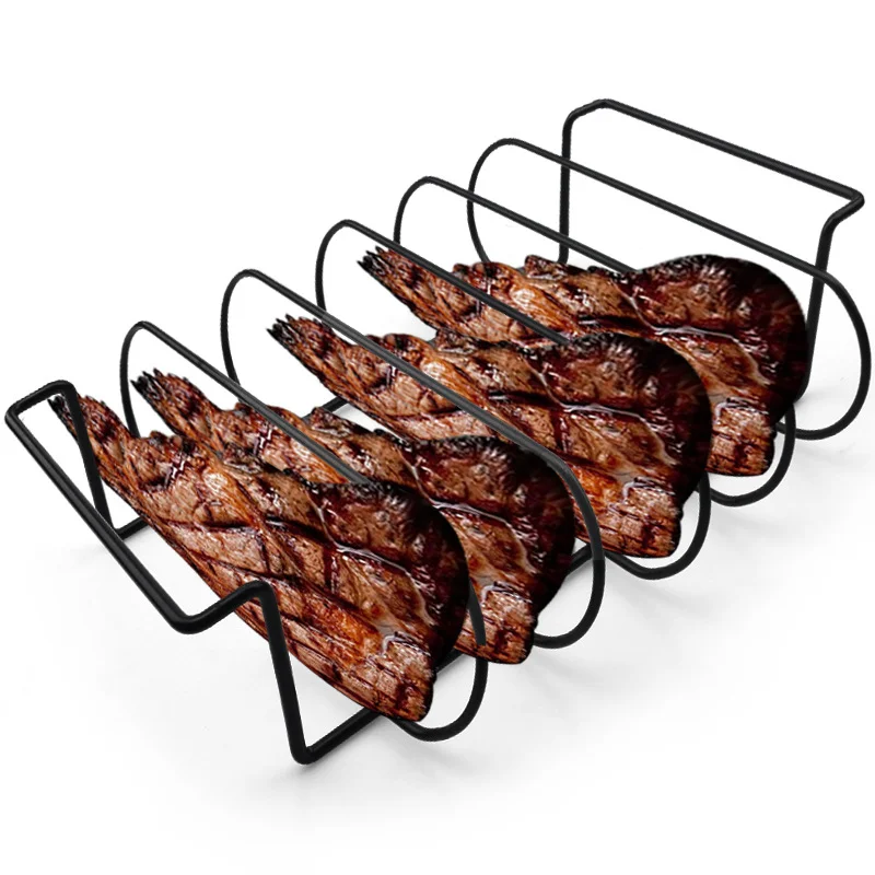 Non-Stick BBQ Rib Rack Stand for Gas Smoker - Image 3