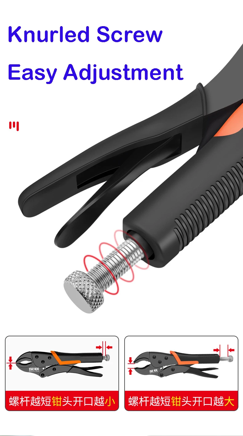 7/9/10" Multi-Function Locking Pliers Round/Straight Mouth Pipe Wrench - Image 25