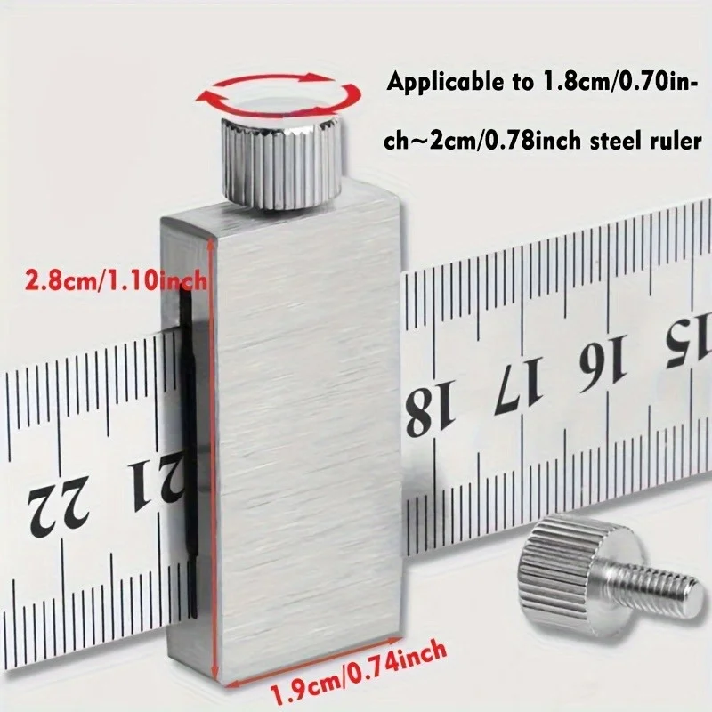 Adjustable Steel Ruler Stopper Professional Measuring Tool - Image 8