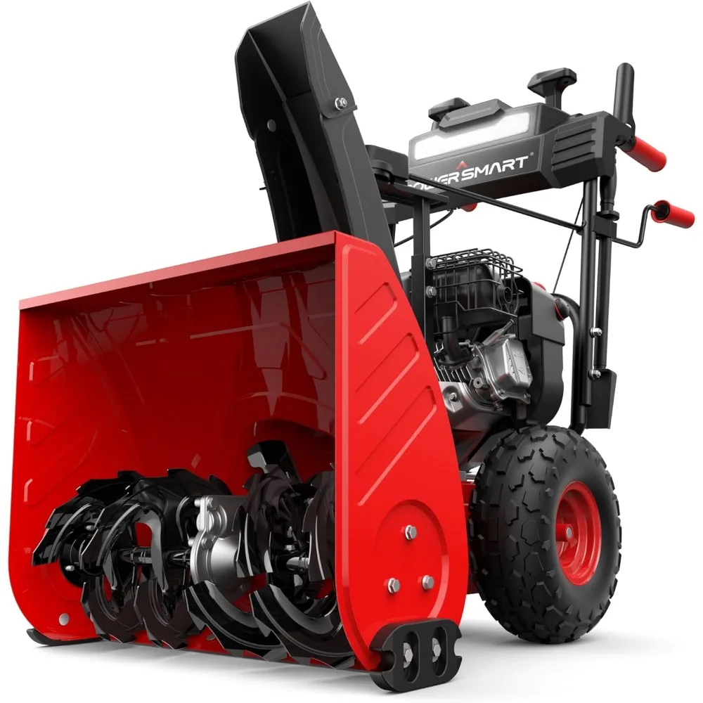 24-Inch Self-Propelled Gas Snow Blower, Powered by B&S 208cc Engine, Electric Start, 13-Inch Snow Tires, Handle Warmer,Two-Stage - Image 2