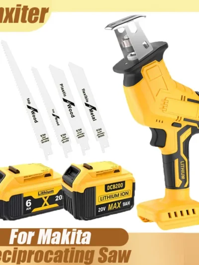 Cordless Reciprocating Saw For DEWALT DCB200 18V Battery Portable Electric Saw