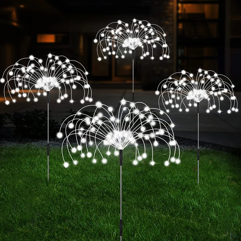 Blue Solar LED Firework Pathway Lights - Image 9
