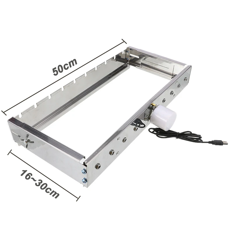 Automatic Adjustable Flipping Electric Barbecue Grill with 10 Stickers Stainless Steel BBQ Shelf 10 Holes Skewers Rolling Tools - Image 3