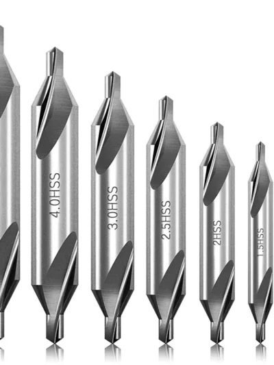 7Pcs 1/1.5/2/2.5/3/4/5 Center Drill Bits Set,60-Degree Angle