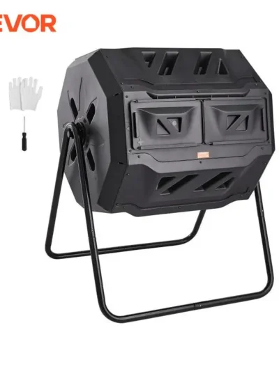 VEVOR Compost Bin 18.5/37/43-Gal Dual Chamber