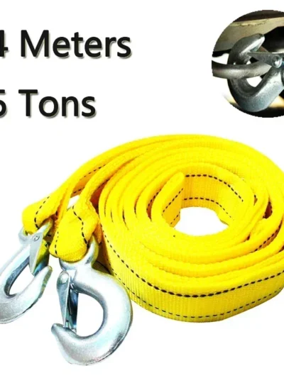 1 Pcs 3M/4M Car Tow Cable Heavy Duty 3Ton/5Ton Trailer Rope Towing Pull Rope Strap Hooks