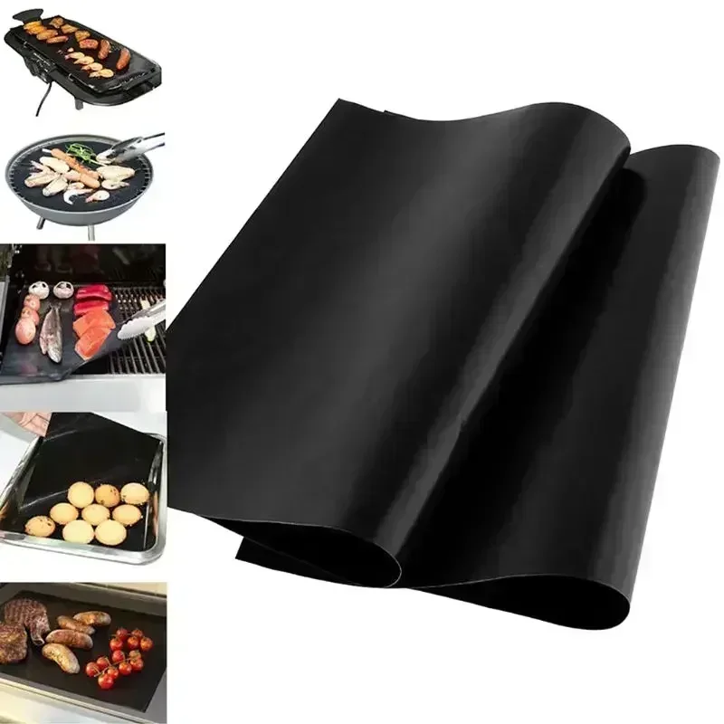 33x40cm Reusable Non-stick BBQ Grill Mat 0.08mm Thick PTFE Barbecue Baking Liners Cook Pad Microwave Oven Tool DropShip - Image 4