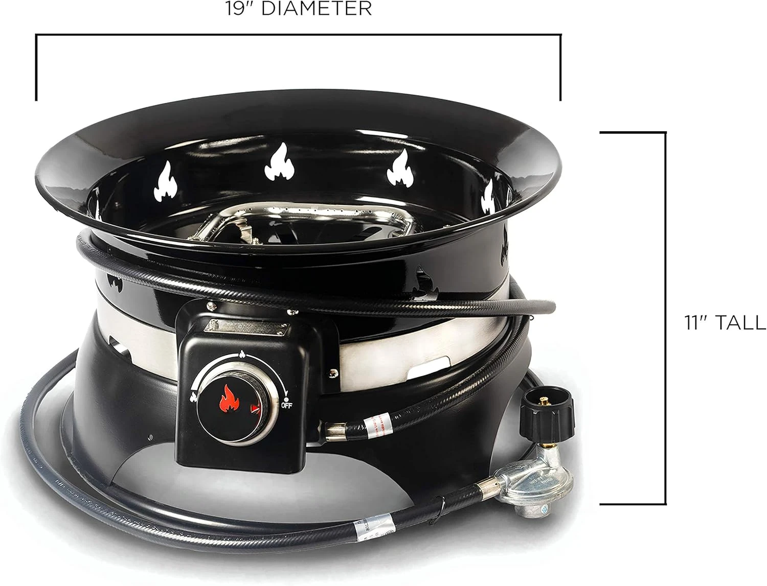 Outdoor Fire Pit, Auto Ignition Smokeless Outdoor Portable Propane Fire Pit, Carrying Kit with Cover, Outdoor Cooking Fire Pit - Image 5