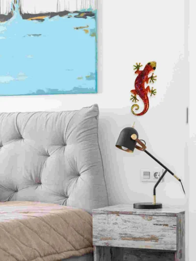 Large Gecko Wall Decoration Metal Garden Outdoor Ornament
