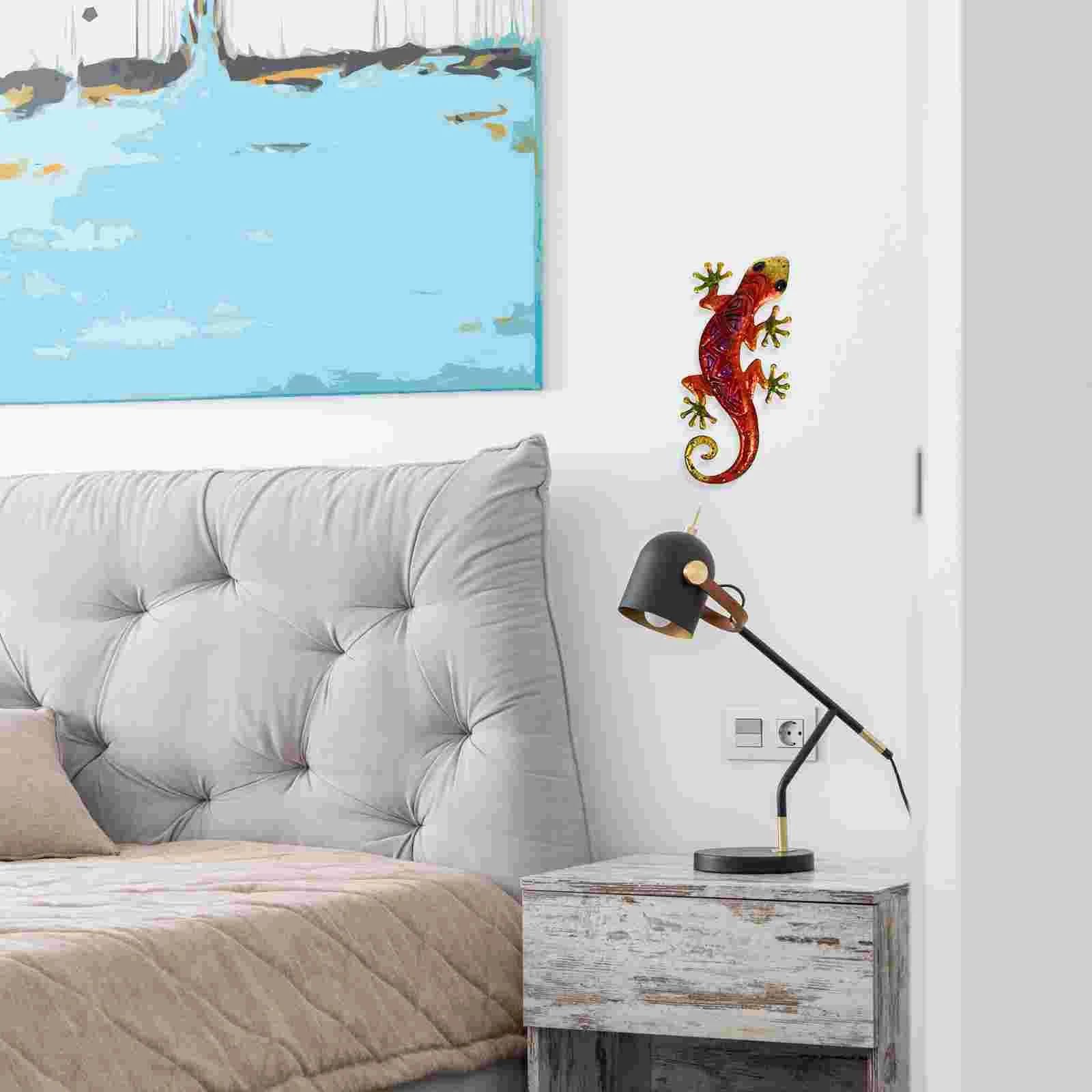 Large Gecko Wall Decoration Metal Garden Outdoor Ornament