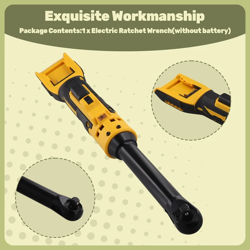 Extended Electric Ratchet Wrench Cordless Driver 3/8Inch Dewalt 18V 20V Battery - Image 10