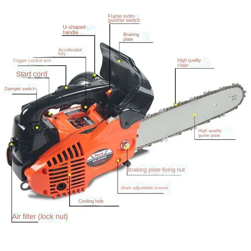 12-Inch High Power Bamboo Saw Chainsaw Gasoline Wood Saw - Image 6