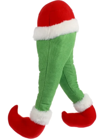 Outdoor Xmas Adornment Garland Stuffed Legs Window Wreath Ornament