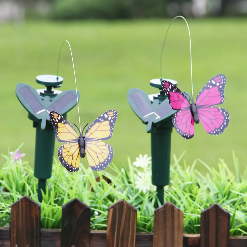 Solar Powered Flying Fluttering Fake Butterfly Yard Garden Stake - Image 4