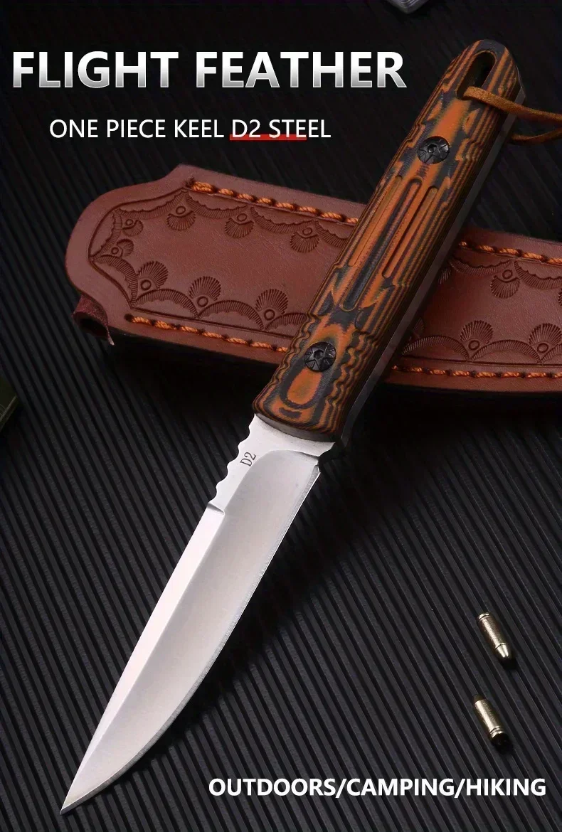 Survival Fixed Blade Knife Leather Sheath High Quality - Image 8