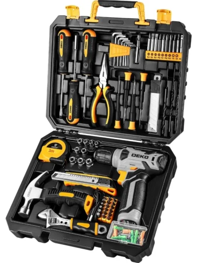 Tool Set：Tool Kit with 8V Cordless Drill,Tool Box with Drill,Hand Drill Set