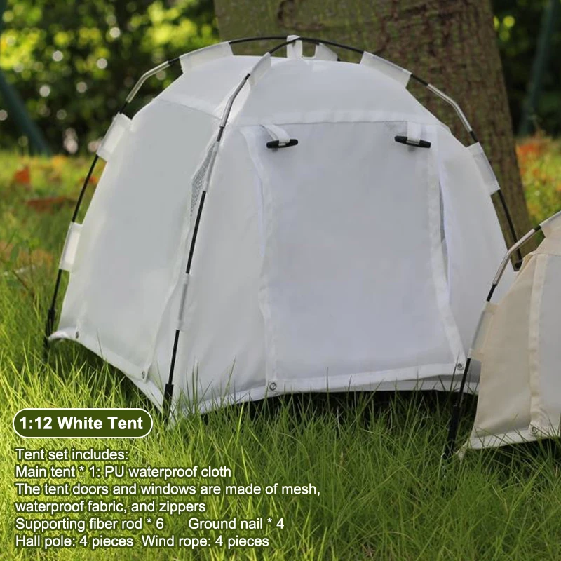 1:6 1:12 Dollhouse Outdoor Tent Set Mini Doll Travel Camping Kit Doll House Miniature Garden Micro Scene Decor Photo Props Toy - Image 7