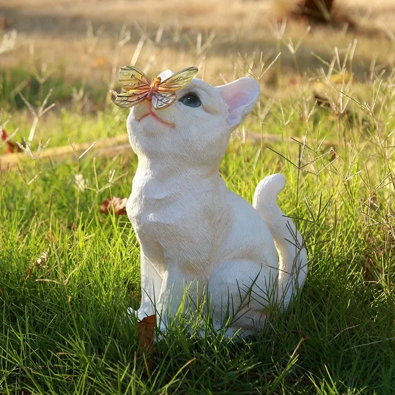 Solar Garden Lawn Animal Sculpture Luminous Resin Yard Cat Art Statue Ornaments Handicraft Home Decor for Room Office Study - Image 7