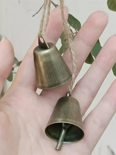 Vintage Metal Jingle Bells Ornaments For Door Handle Decorative Cow Bell