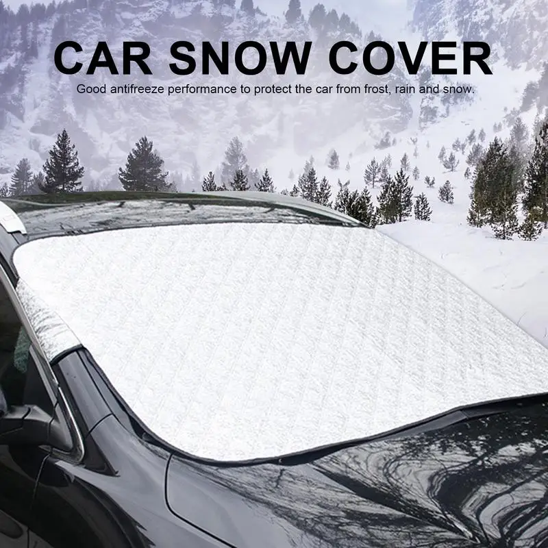 Car Front Windshield Antifreeze Cover Snow-blocking Gear Sun-proof Heat Insulation Cloth Auto Windshield Window Snow Cover - Image 2
