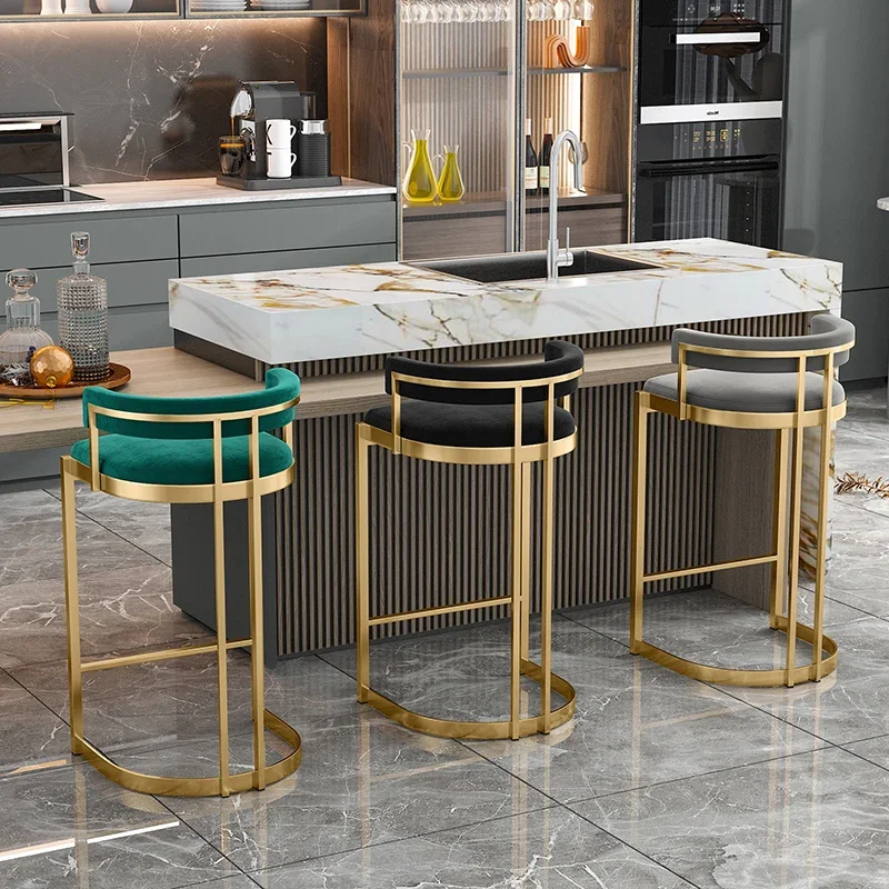 High Make Up Modern Bar Stools Luxury Party Gaming Library Computer Patio Bar Stool Set Saloon Party Sgabello Cucina Furniture - Image 4