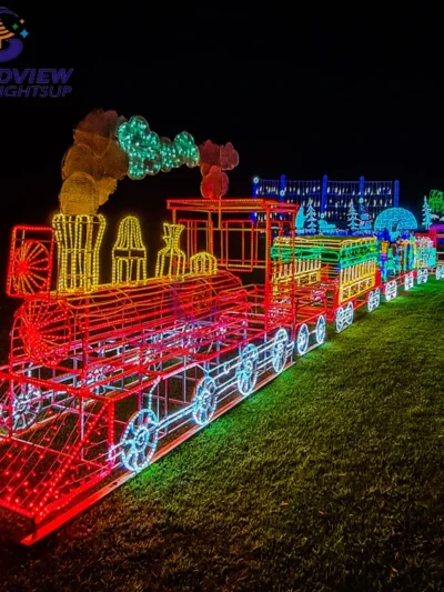 Customized Design Waterproof Motif LED Train Lamp Christmas Decorations Outdoor