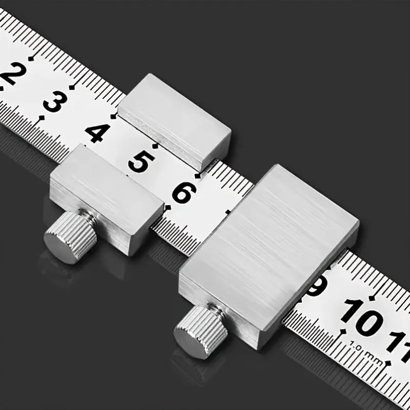Adjustable Steel Ruler Stopper Professional Measuring Tool - Image 5