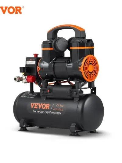 VEVOR Silent Air Compressor 900W 1450W 1800W Quiet Oil-free Portable Air Pump
