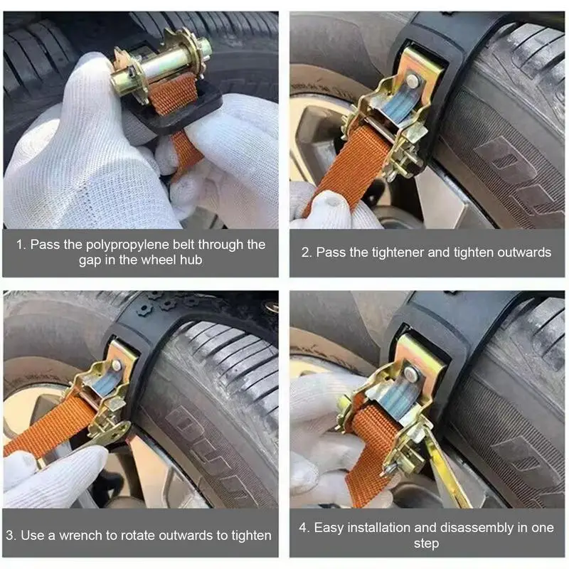 Car Tire Snow Chains auto Tire Wheel Chain Universal Anti-Slip Wheel Protection Chains Outdoor Driving Safety Chain Supplies - Image 5