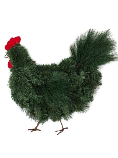 Farm Rooster Garland Christmas Straw Wreath Pendants