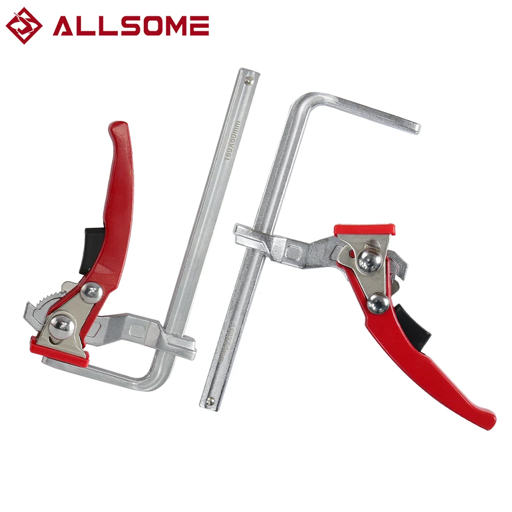 Allsome 2PCS 160x60mm Quick Guide Rail Clamp Carpenter F Clamp